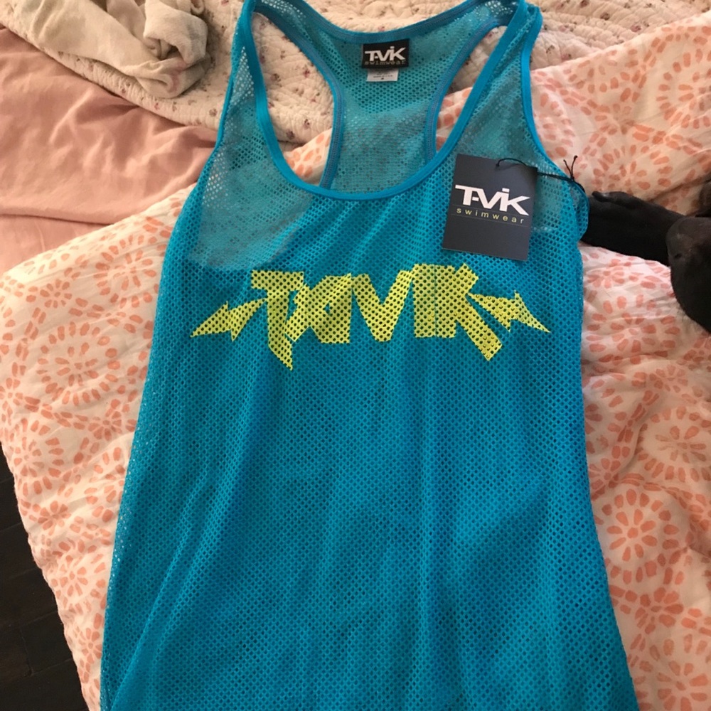 Tavik mesh swim cover-up tank, NWT